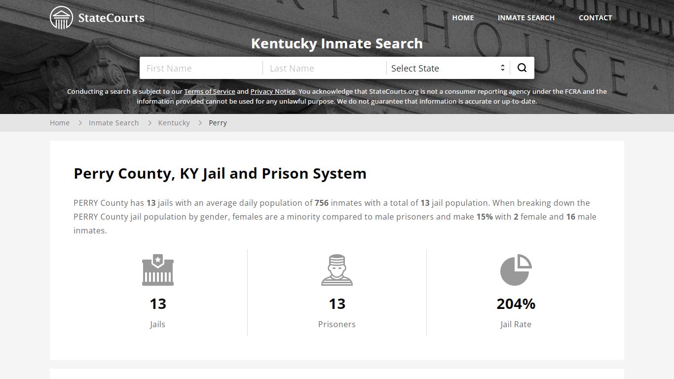 Perry County, KY Inmate Search - StateCourts
